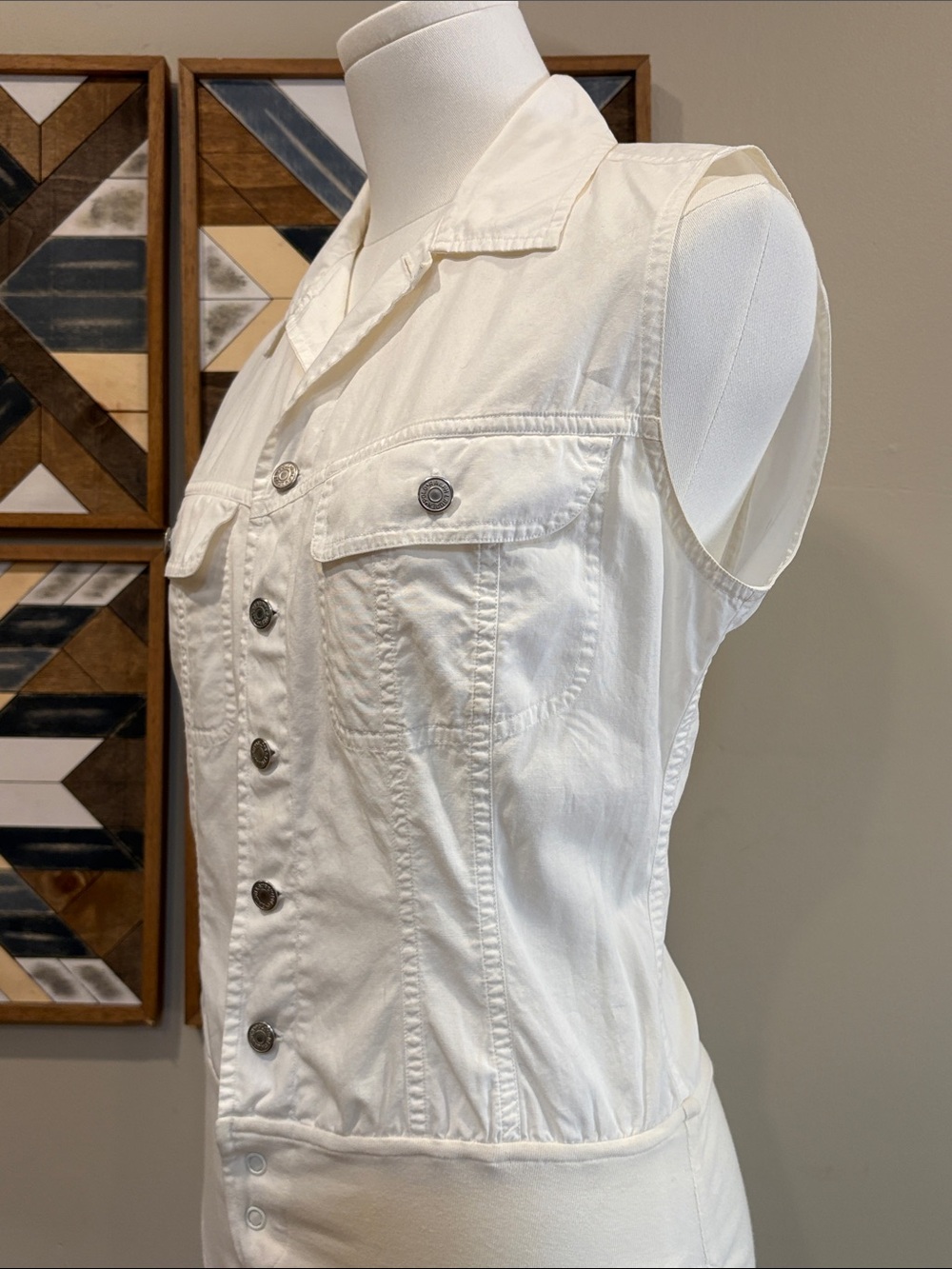 Vintage Ralph Lauren Country White Button-Up Bodysuit Top size Small *As-Is* - Picture 4 of 13